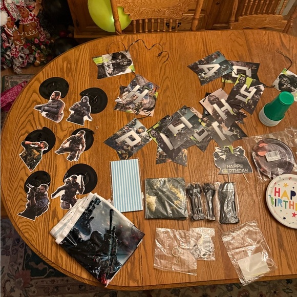 Call of Duty 104 Piece Military Themed Happy Birthday Decorations - Picture 2 of 16